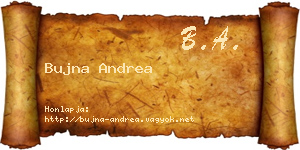 Bujna Andrea névjegykártya