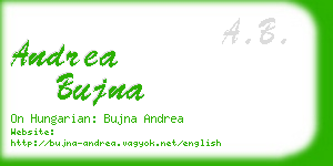 andrea bujna business card